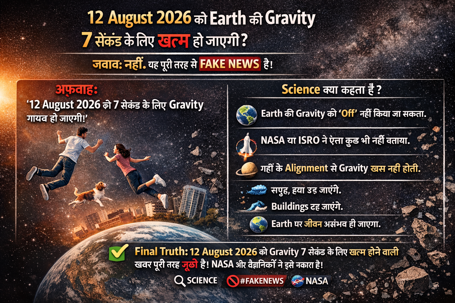 Earth’s Gravity Really Disappear for 7 Seconds on 12 August 2026?